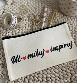 SimpleBag s autorským potiskem "Uč, miluj, inspiruj"