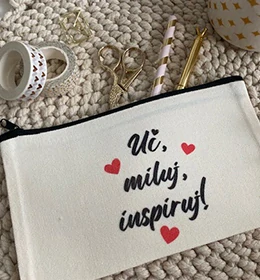 SimpleBag s autorským potiskem "Uč, miluj, inspiruj 2"