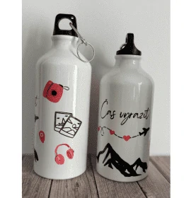 Láhev turistická 600ml s karabinou - Čas vyrazit