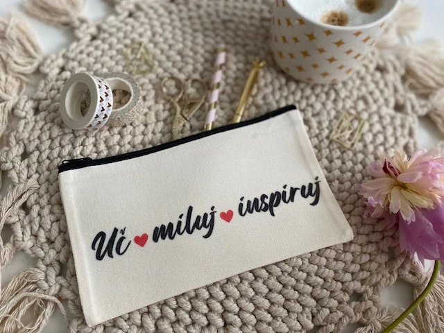 SimpleBag s autorským potiskem "Uč, miluj, inspiruj"
