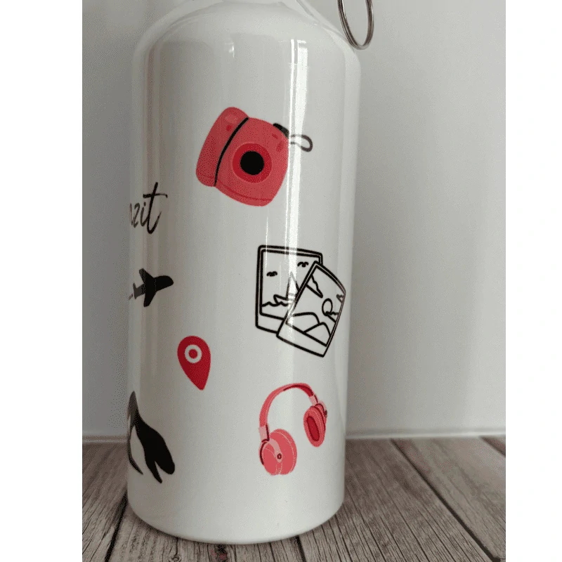 Láhev turistická 600ml s karabinou - Čas vyrazit
