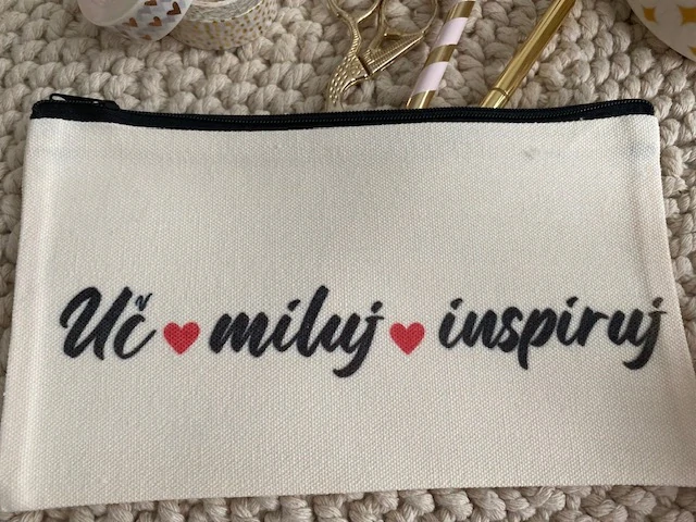 SimpleBag s autorským potiskem "Uč, miluj, inspiruj"