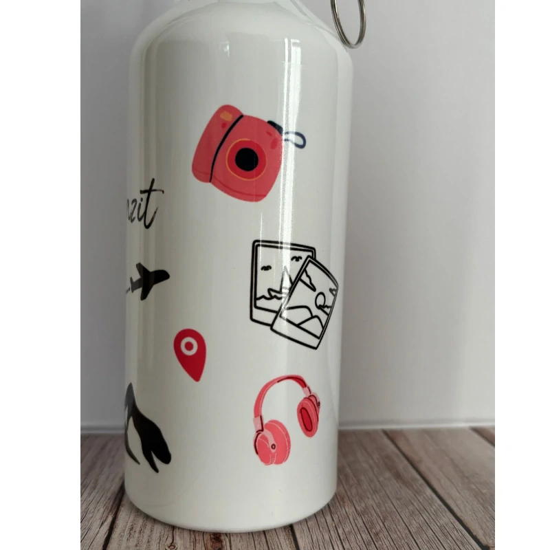 Láhev turistická 600ml s karabinou - Čas vyrazit