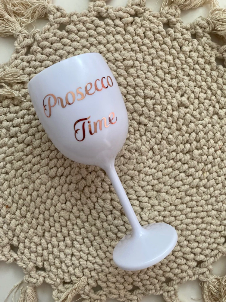 Nerozbitná sklenice 250ml s textem - Prosecco time