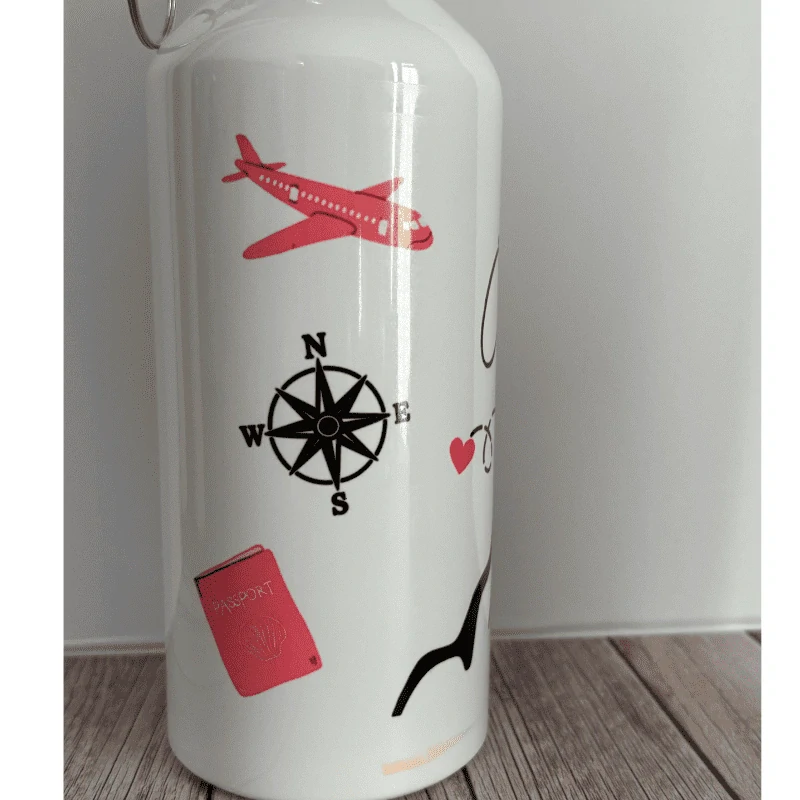 Láhev turistická 600ml s karabinou - Čas vyrazit