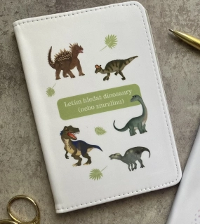 Obal na cestovní pas - Jedu hledat dinosaury, nebo zmrzlinu